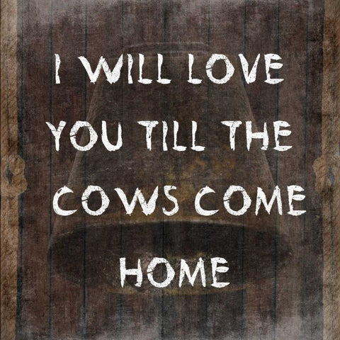 Cows Come Home Gold Ornate Wood Framed Art Print with Double Matting by Lewis, Sheldon