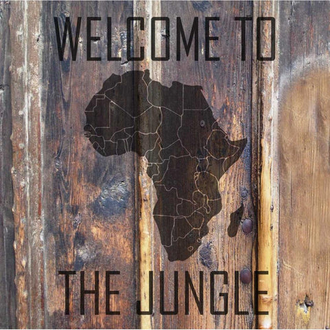 Our Jungle White Modern Wood Framed Art Print by Lewis, Sheldon