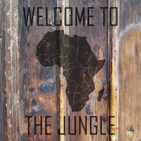 Our Jungle Black Ornate Wood Framed Art Print with Double Matting by Lewis, Sheldon