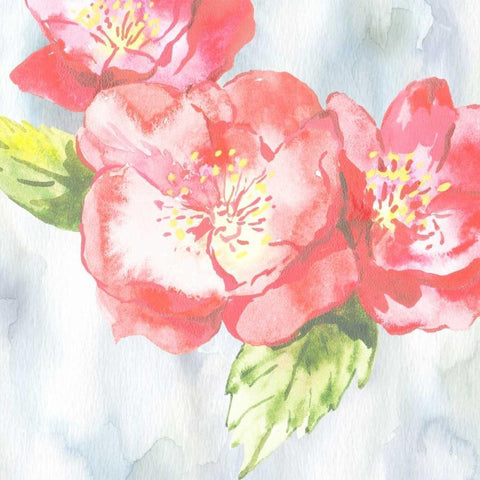 A Floral Tale 2 Black Modern Wood Framed Art Print by Lewis, Sheldon
