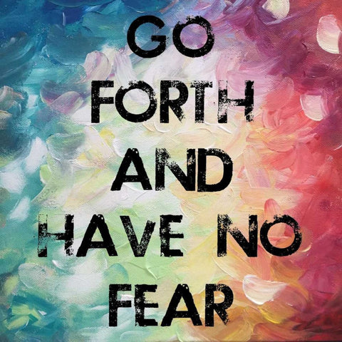 No Fear Bright Black Modern Wood Framed Art Print with Double Matting by Lewis, Sheldon