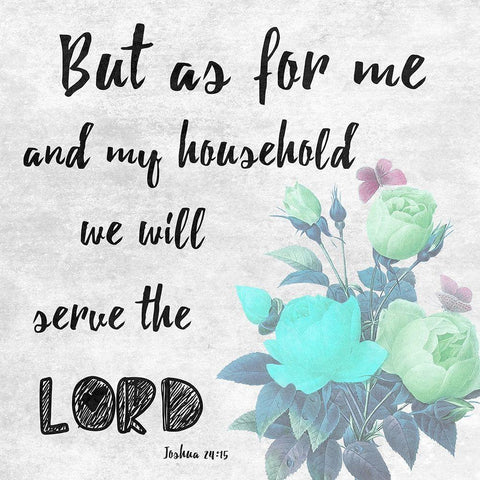 Serve The Lord White Modern Wood Framed Art Print by Lewis, Sheldon