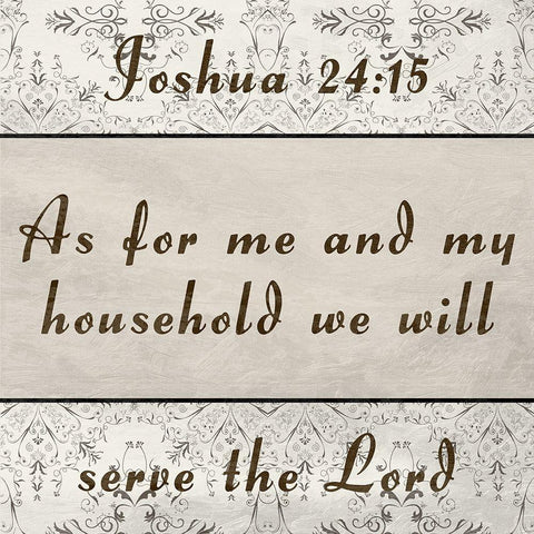 Serve The Lord Black Modern Wood Framed Art Print with Double Matting by Lewis, Sheldon