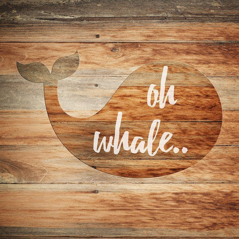 Oh Whale Black Modern Wood Framed Art Print by Lewis, Sheldon