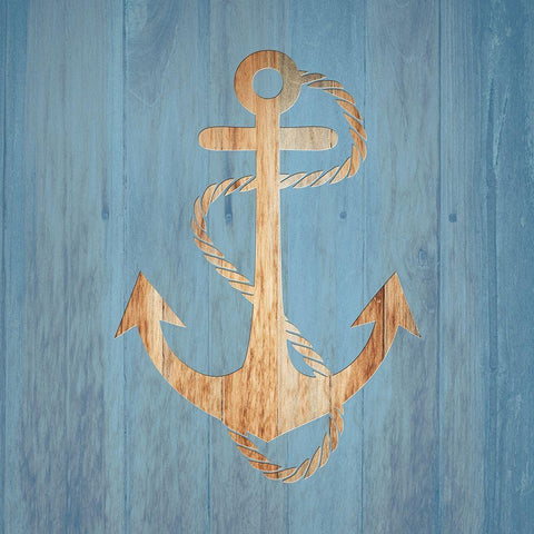 Anchor Gold Ornate Wood Framed Art Print with Double Matting by Lewis, Sheldon