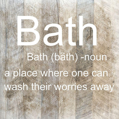 Bath Place Black Modern Wood Framed Art Print with Double Matting by Lewis, Sheldon