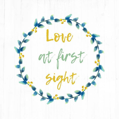 Love At First Sight Black Modern Wood Framed Art Print with Double Matting by Lewis, Sheldon