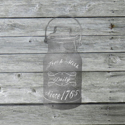 MIlk Farm White Modern Wood Framed Art Print with Double Matting by Lewis, Sheldon