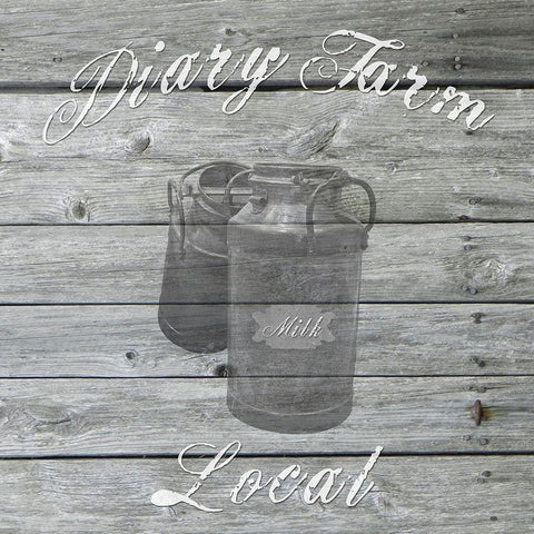 Diary Farm White Modern Wood Framed Art Print by Lewis, Sheldon