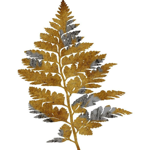 Gold Paint 2 White Modern Wood Framed Art Print with Double Matting by Lewis, Sheldon