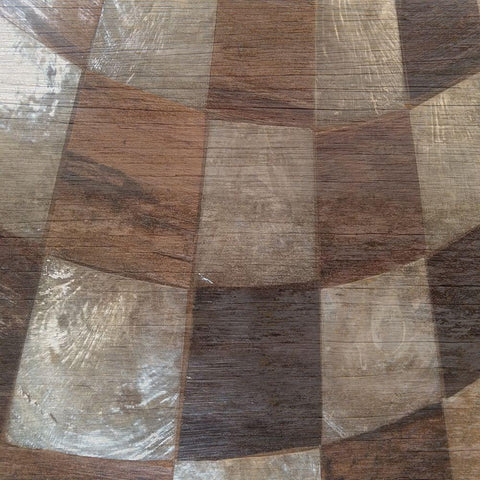 Wood Grain Black Ornate Wood Framed Art Print with Double Matting by Lewis, Sheldon