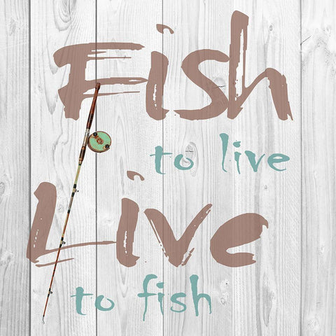 Fish to Live White Modern Wood Framed Art Print by Lewis, Sheldon