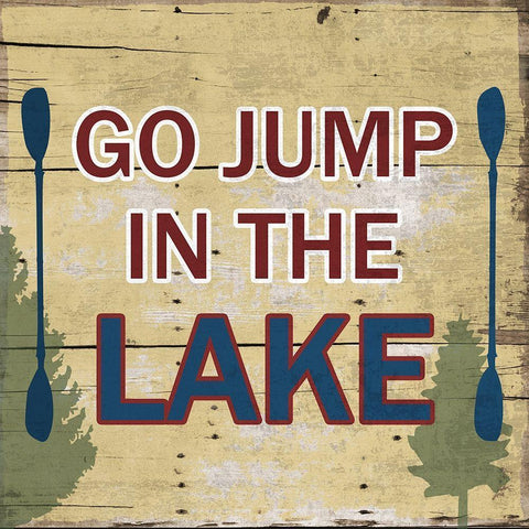 At The Lake 2 White Modern Wood Framed Art Print with Double Matting by Lewis, Sheldon