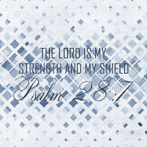 Strength And Shield White Modern Wood Framed Art Print with Double Matting by Lewis, Sheldon