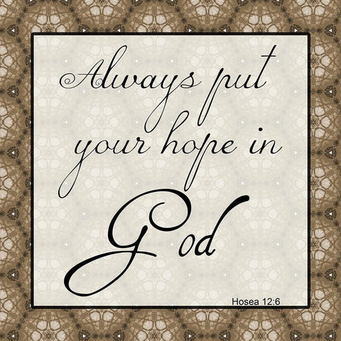 Always God Black Modern Wood Framed Art Print with Double Matting by Lewis, Sheldon