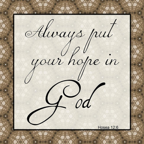 Always God White Modern Wood Framed Art Print with Double Matting by Lewis, Sheldon