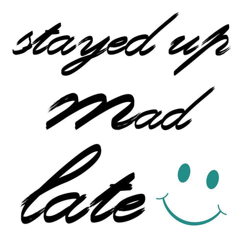 Stayed Up Black Modern Wood Framed Art Print by Lewis, Sheldon