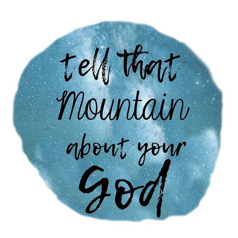 God Can Move Mountains Black Modern Wood Framed Art Print by Lewis, Sheldon