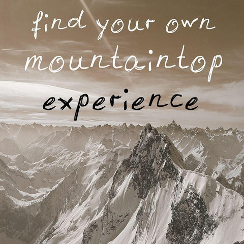 Mountaintop White Modern Wood Framed Art Print by Lewis, Sheldon