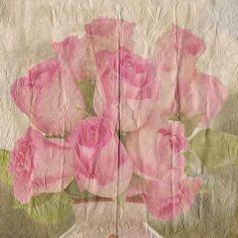 Vintage Roses Black Modern Wood Framed Art Print by Lewis, Sheldon