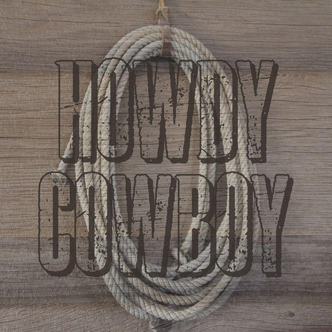 Cowboy Black Ornate Wood Framed Art Print with Double Matting by Lewis, Sheldon