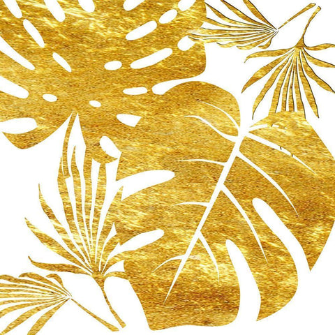 Golden Tropics Gold Ornate Wood Framed Art Print with Double Matting by Lewis, Sheldon