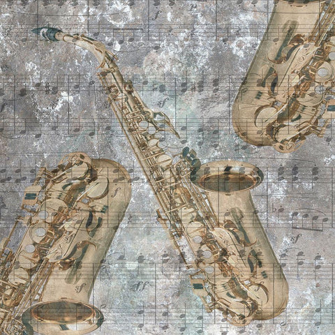 Tenor And Alto White Modern Wood Framed Art Print by Lewis, Sheldon