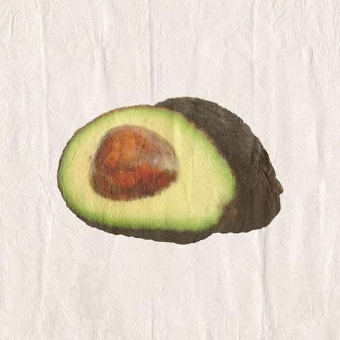 Avacado Black Modern Wood Framed Art Print with Double Matting by Lewis, Sheldon