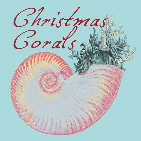 Christmas Corals Black Modern Wood Framed Art Print with Double Matting by Lewis, Sheldon