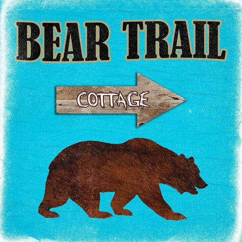 Bear Trail Cottage Black Ornate Wood Framed Art Print with Double Matting by Lewis, Sheldon