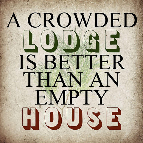 Crowded Lodge White Modern Wood Framed Art Print by Lewis, Sheldon