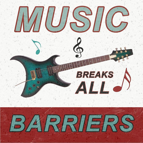 Music 2 White Modern Wood Framed Art Print with Double Matting by Lewis, Sheldon