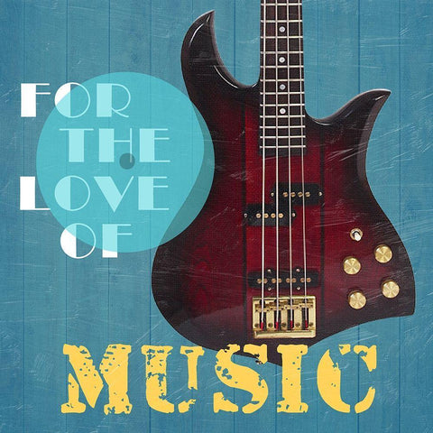 For The Love Of Music White Modern Wood Framed Art Print with Double Matting by Lewis, Sheldon