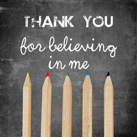 Thank Youl Black Modern Wood Framed Art Print by Lewis, Sheldon