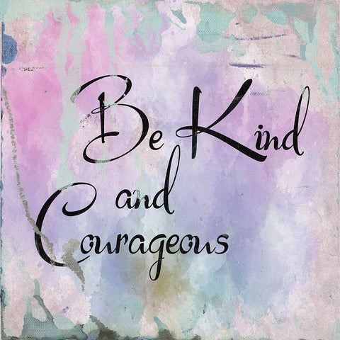Be Kind Black Modern Wood Framed Art Print with Double Matting by Lewis, Sheldon
