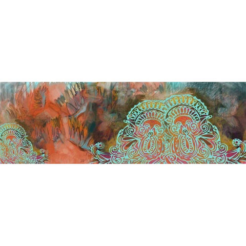Paisley Black Modern Wood Framed Art Print by Butcher, Sarah
