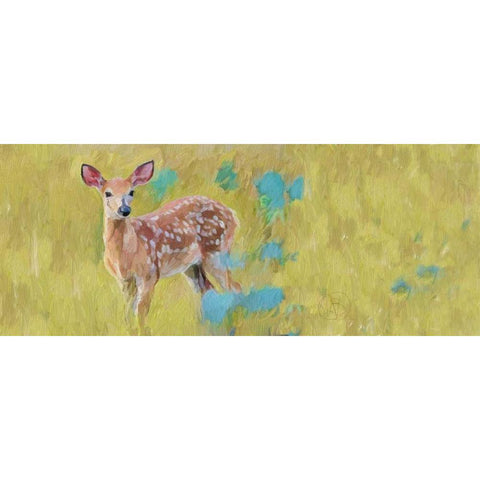 Beau Deer White Modern Wood Framed Art Print by Butcher, Sarah