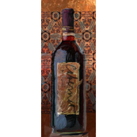 Cabernet White Modern Wood Framed Art Print by Butcher, Sarah