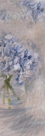 Hydrangea 2 Black Ornate Wood Framed Art Print with Double Matting by Butcher, Sarah