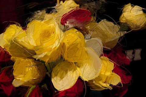 Roses 4 Black Ornate Wood Framed Art Print with Double Matting by Butcher, Sarah