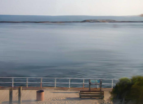 Inlet View Black Ornate Wood Framed Art Print with Double Matting by Butcher, Sarah