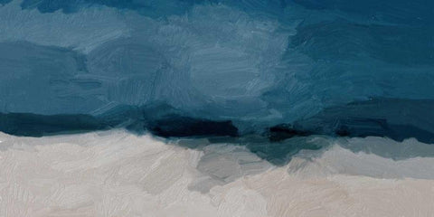 Beach White Modern Wood Framed Art Print with Double Matting by Butcher, Sarah