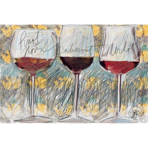 Wine 3 White Modern Wood Framed Art Print by Butcher, Sarah