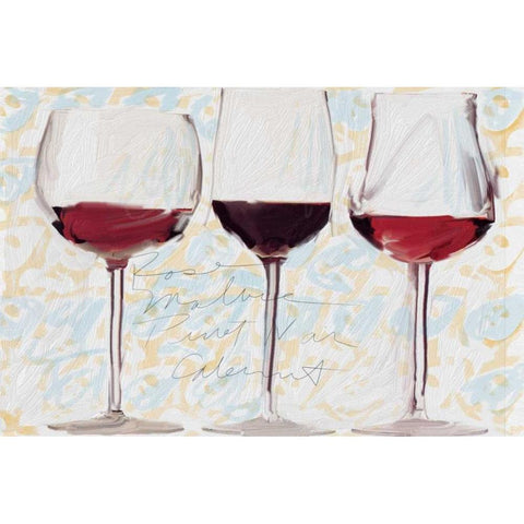 Three Glasses Black Modern Wood Framed Art Print with Double Matting by Butcher, Sarah