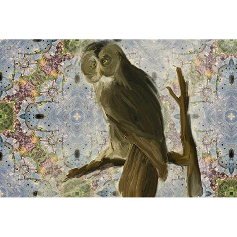 Wise Owl Gold Ornate Wood Framed Art Print with Double Matting by Butcher, Sarah