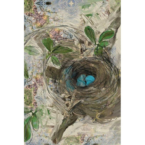 The Nest Black Modern Wood Framed Art Print with Double Matting by Butcher, Sarah