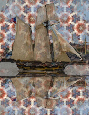 Big Sail 2 Black Ornate Wood Framed Art Print with Double Matting by Butcher, Sarah