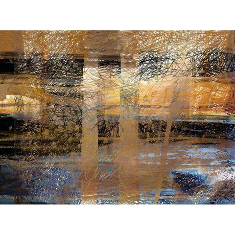 Golden Rain Gold Ornate Wood Framed Art Print with Double Matting by Butcher, Sarah