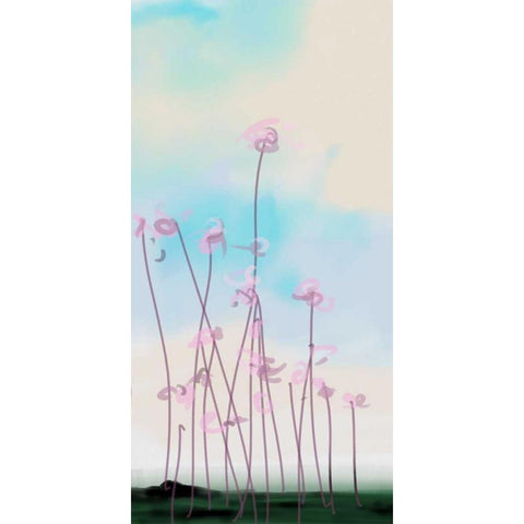 Mellow Meadow 1 Black Modern Wood Framed Art Print with Double Matting by Butcher, Sarah