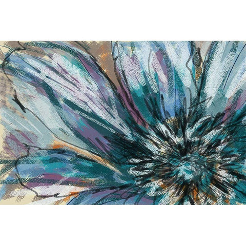 Shifting Flower Black Modern Wood Framed Art Print with Double Matting by Butcher, Sarah